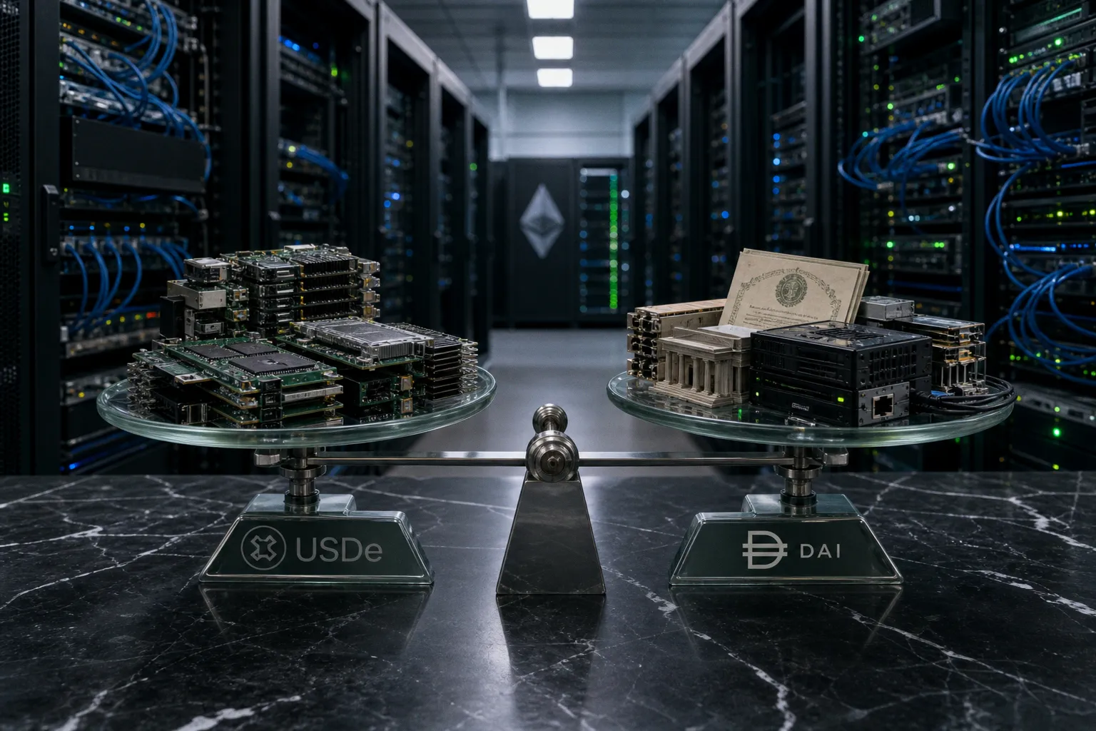 Ethena USDe vs DAI: Yield and Collateralization Metrics